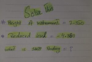 How to Calculate the Staff Reading - Surveying & Architects