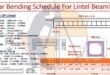 Bar Bending Schedule Of Lintel Beam With Full Detail