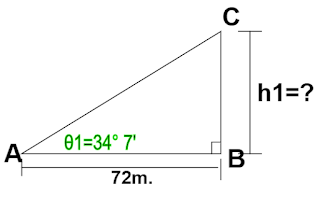 object height with theodolite