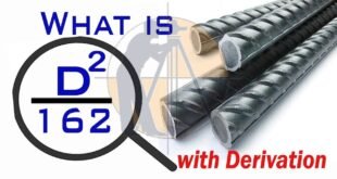 Unit Weight Of Steel Bar Is D2162 & how it is derived