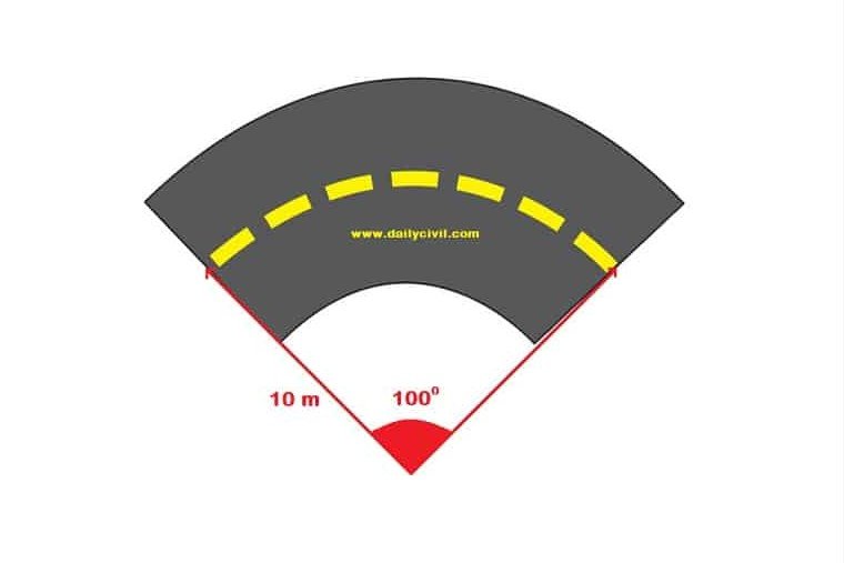 Quantity Of the Asphalt In Curved Road.